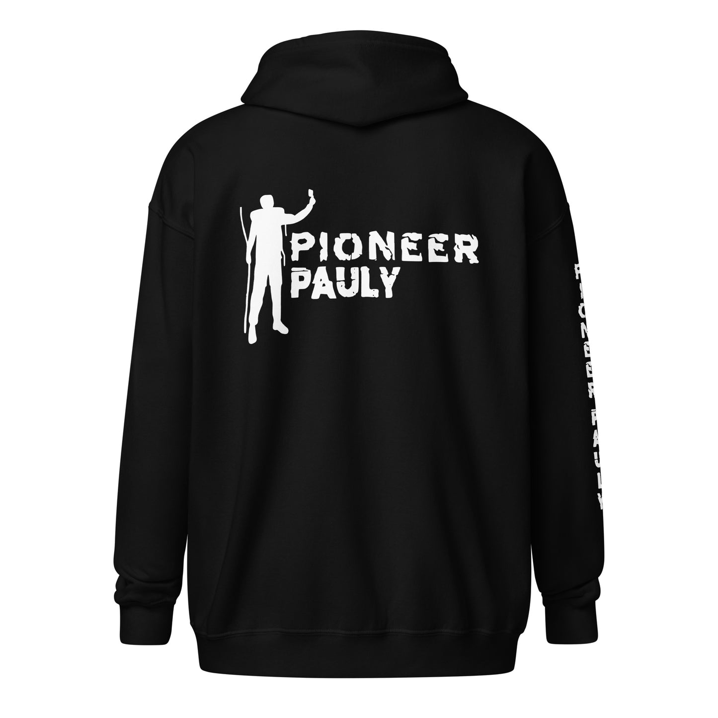 PioneerPauly Signature White Logo Zip Hoodie