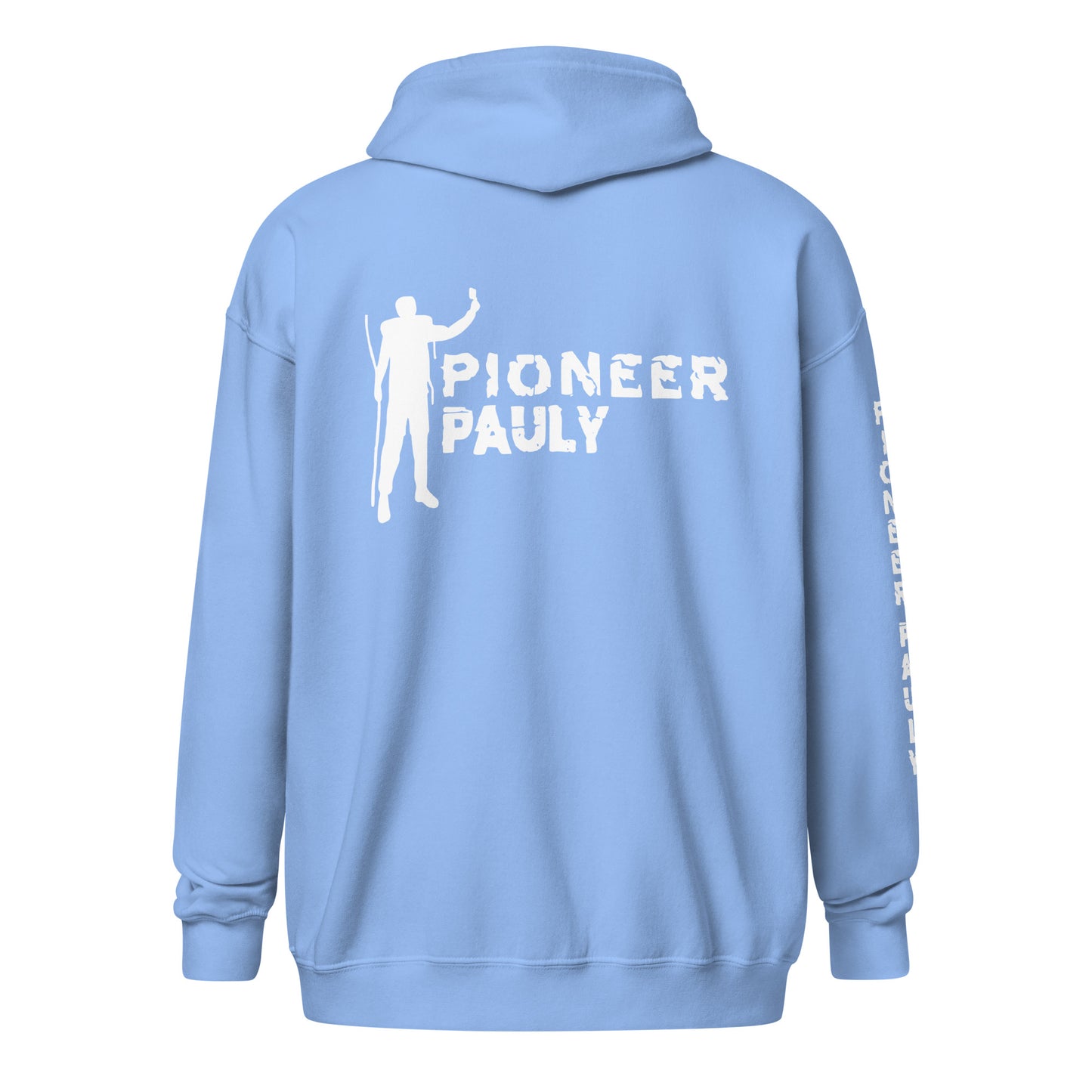 PioneerPauly Signature White Logo Zip Hoodie