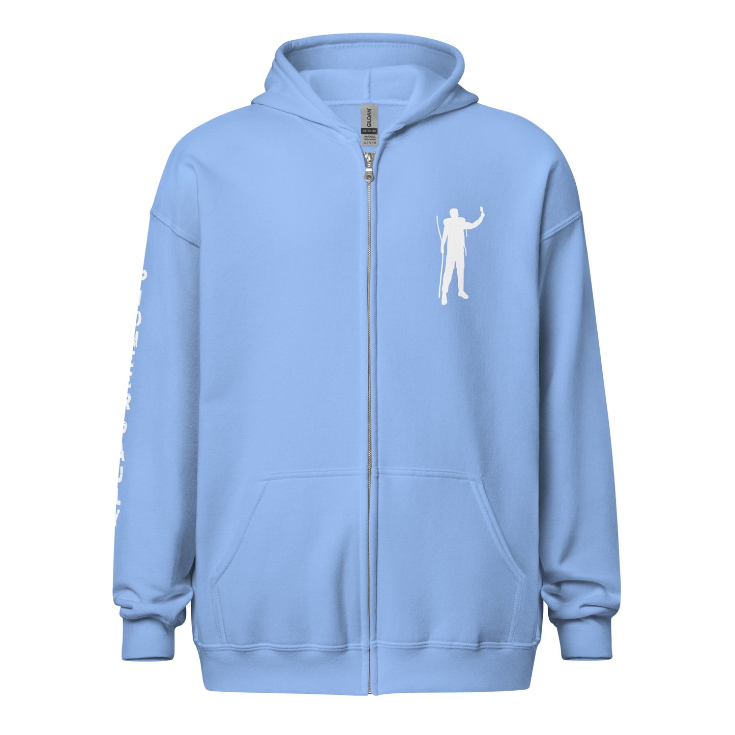 PioneerPauly Signature White Logo Zip Hoodie