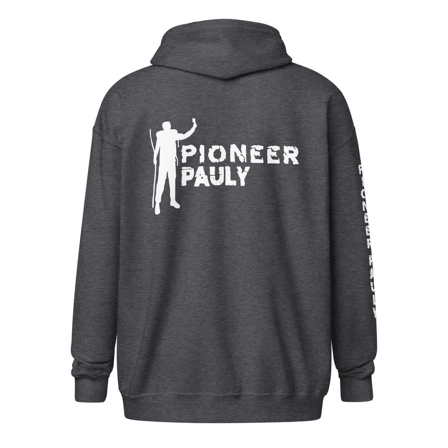PioneerPauly Signature White Logo Zip Hoodie