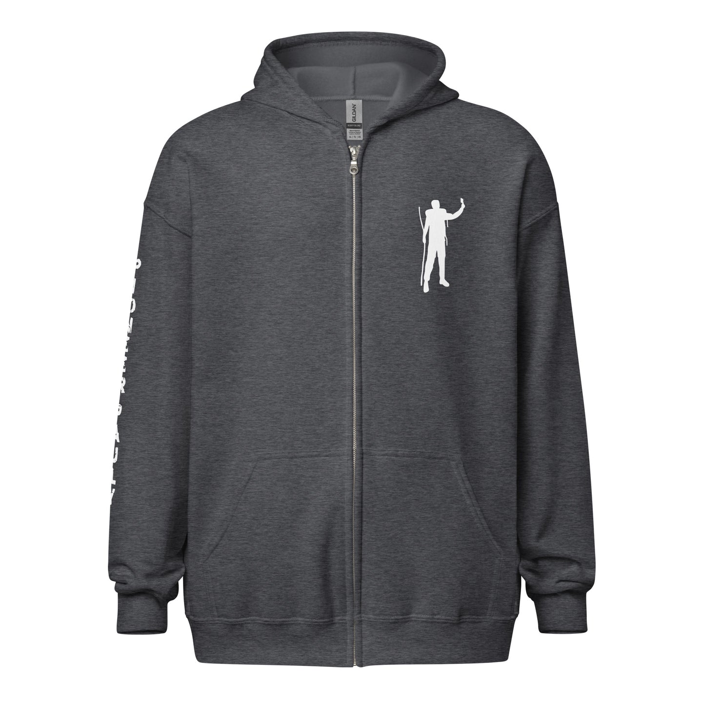 PioneerPauly Signature White Logo Zip Hoodie