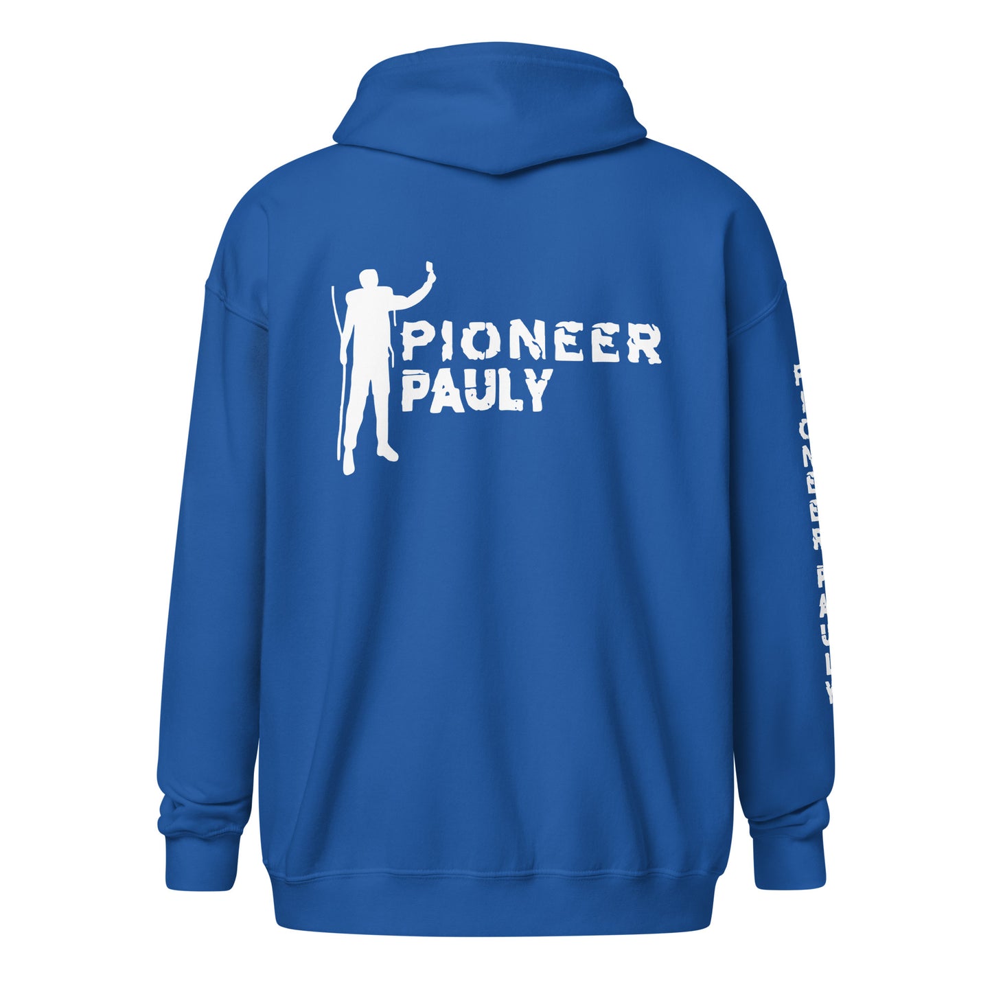 PioneerPauly Signature White Logo Zip Hoodie