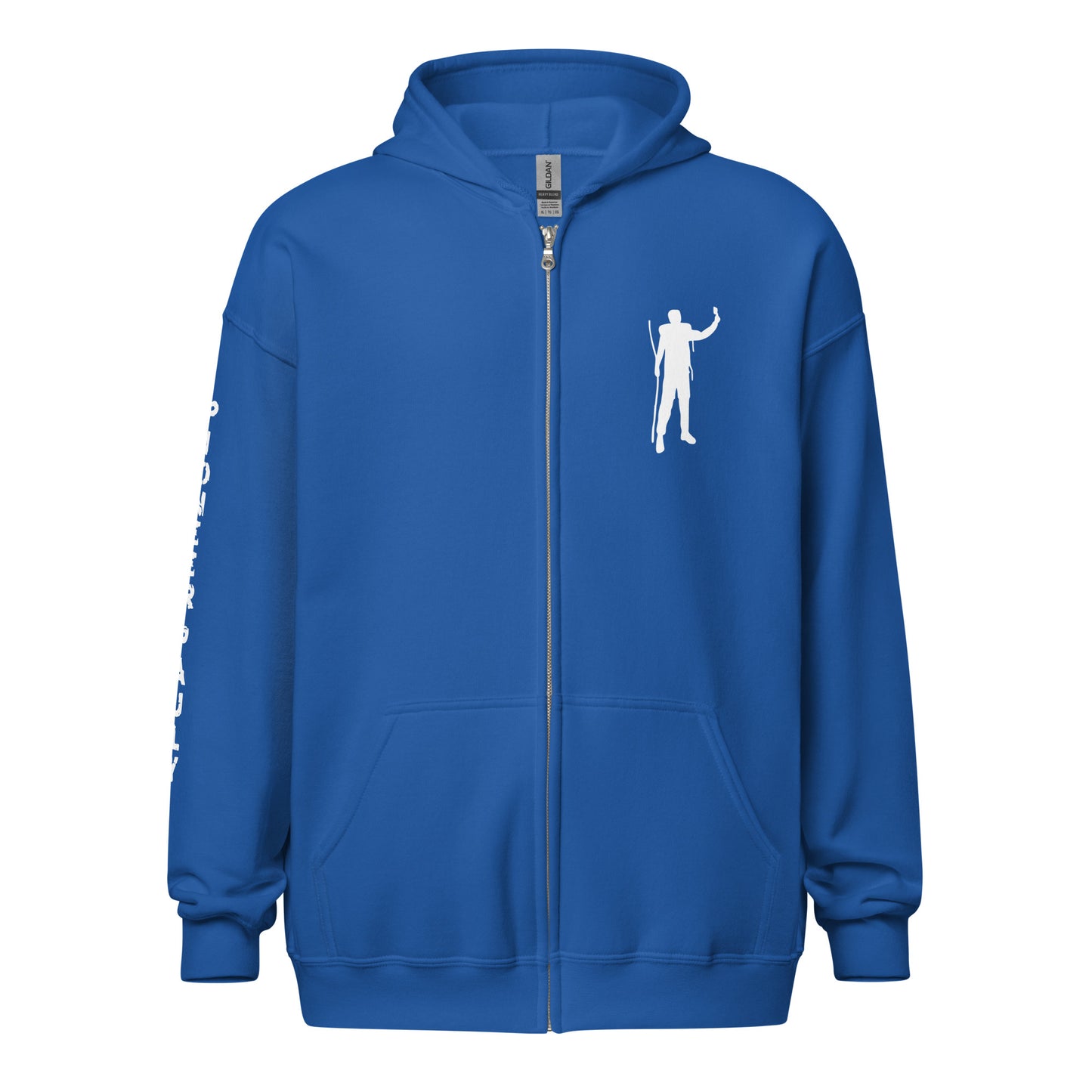PioneerPauly Signature White Logo Zip Hoodie