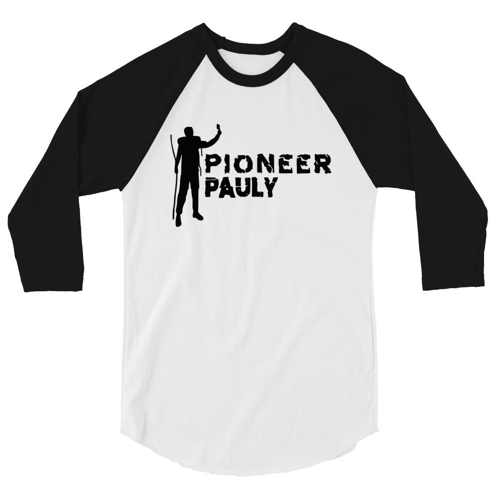 PioneerPauly Raglan 3/4 Sleeve Shirt with Dark Logo