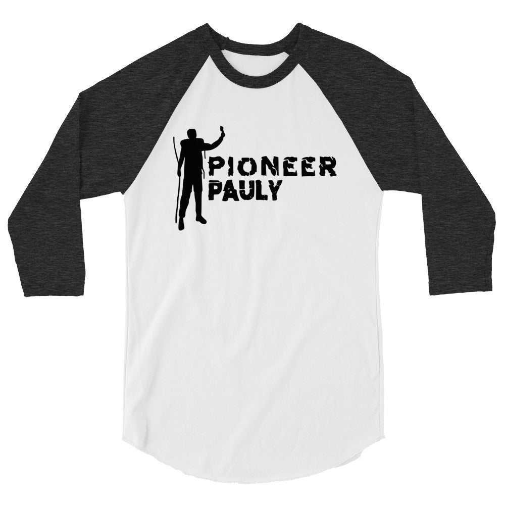 PioneerPauly Raglan 3/4 Sleeve Shirt with Dark Logo