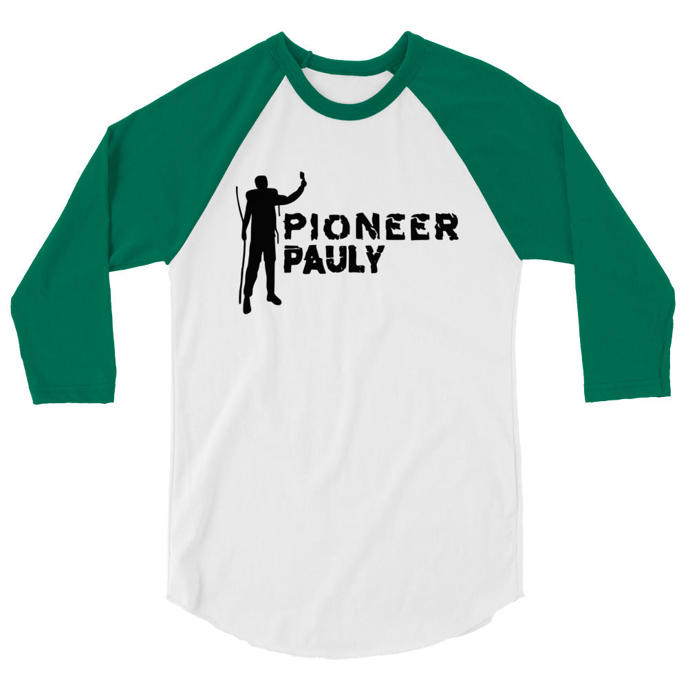 PioneerPauly Raglan 3/4 Sleeve Shirt with Dark Logo