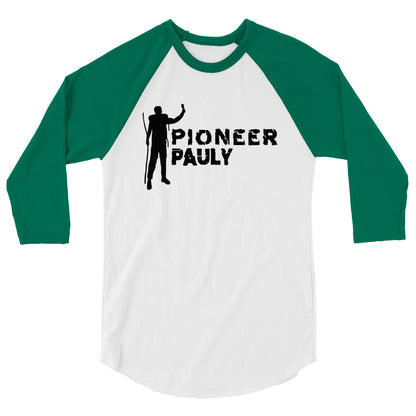 PioneerPauly Raglan 3/4 Sleeve Shirt with Dark Logo