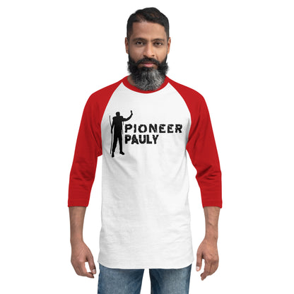 PioneerPauly Raglan 3/4 Sleeve Shirt with Dark Logo