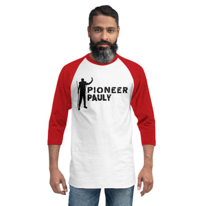 PioneerPauly Raglan 3/4 Sleeve Shirt with Dark Logo
