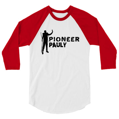 PioneerPauly Raglan 3/4 Sleeve Shirt with Dark Logo