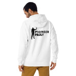 Load image into Gallery viewer, PioneerPauly Deluxe Hoodie with Black Logo
